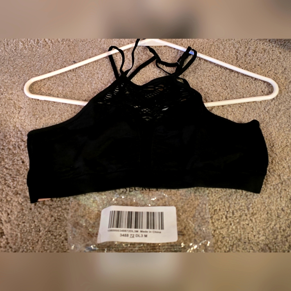 Pink/Victoria Secret Bralette- NWT- Black -Medium